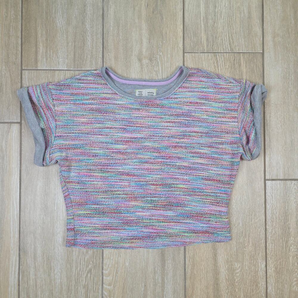SSaturday Sunday Anthropologie Crop Top Womens S Multicolor Knit Sweater